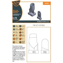 UH-2 A/B SEASPRITE resin exhaust for CP kit CP72002, 1/72 - Clear P...