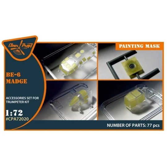 Be-6 Madge painting mask for Trumpeter kit, 1/72 - Clear Prop Acces...