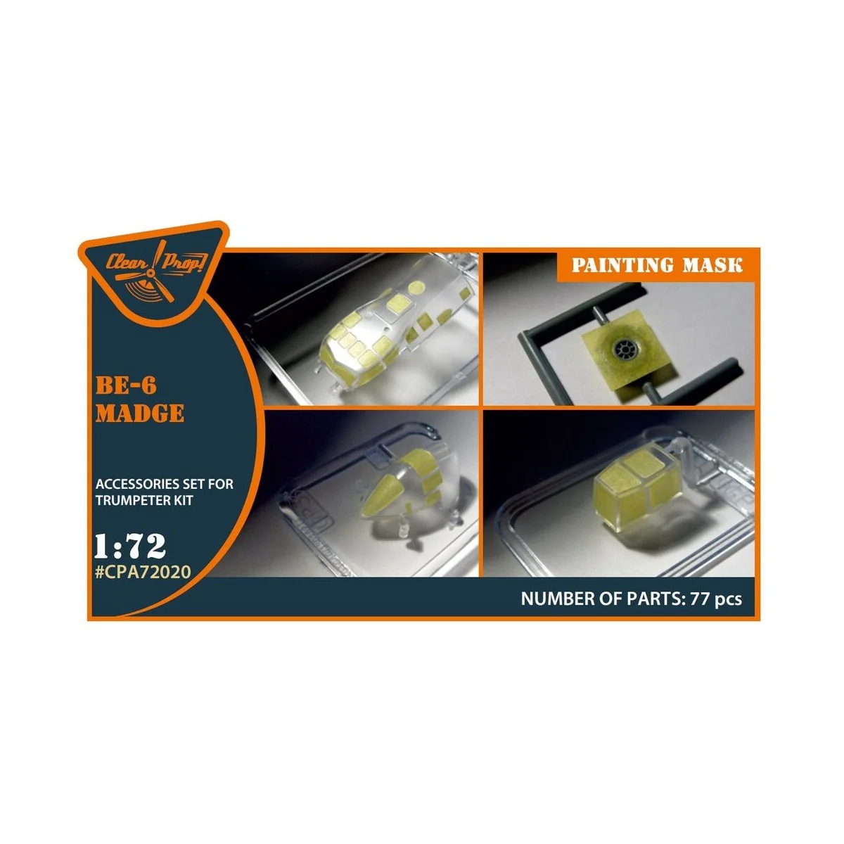 Be-6 Madge painting mask for Trumpeter kit, 1/72 - Clear Prop Acces...
