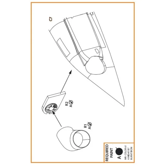 UH-2 A/B SEASPRITE resin exhaust for CP kit CP72002, 1/72 - Clear P...