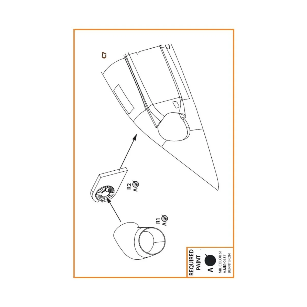 UH-2 A/B SEASPRITE resin exhaust for CP kit CP72002, 1/72 - Clear P...