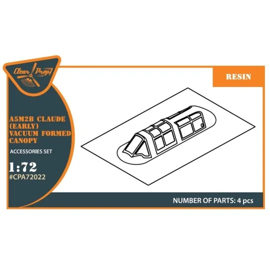 A5M Claude (early version) vacuum formed canopy for CP kits CP72006... A5M Claude (early version) vacuum formed canopy for CP kits CP72006...