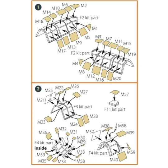 Ki-51 Sonia (all versions) painting mask for CP kits CP72011/CP7201...