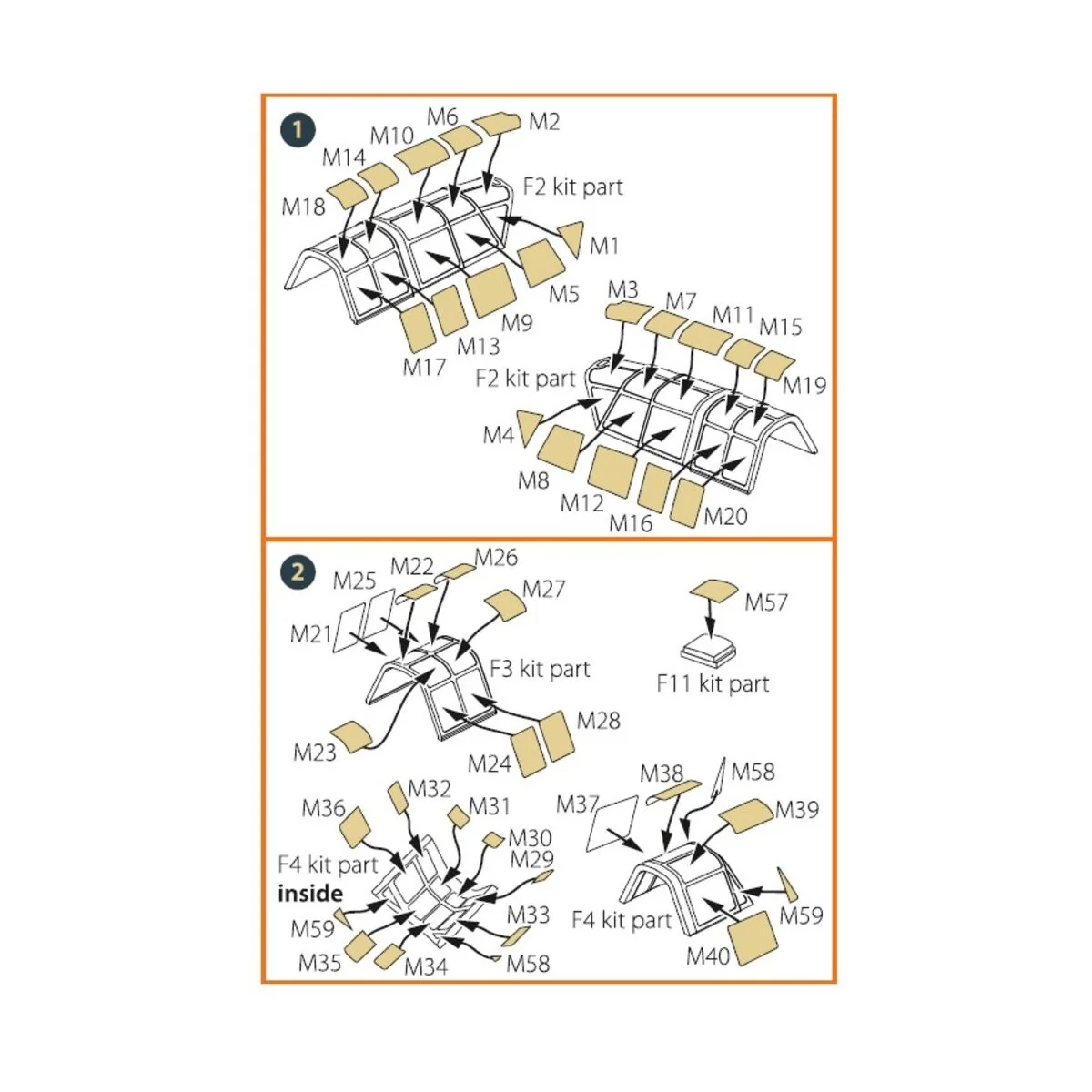 Ki-51 Sonia (all versions) painting mask for CP kits CP72011/CP7201...