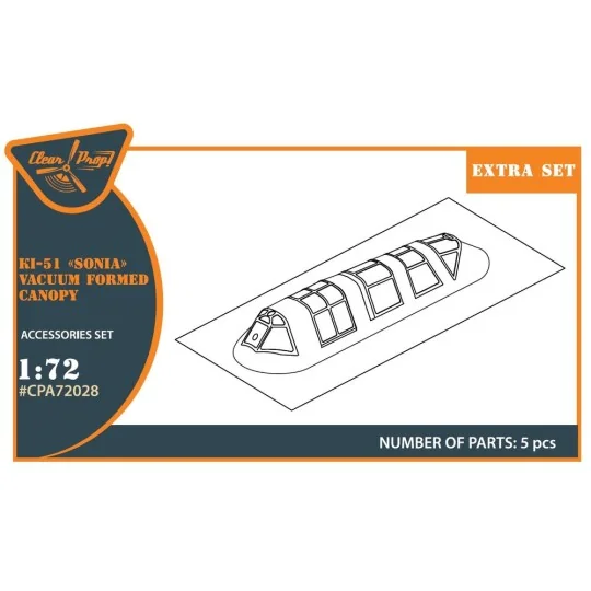 Ki-51 Sonia (all versions) vacuum formed canopy for CP kits CP72011...