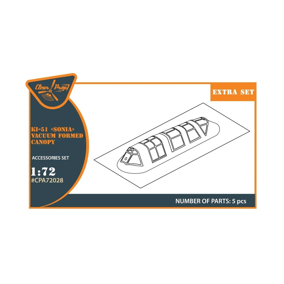 Ki-51 Sonia (all versions) vacuum formed canopy for CP kits CP72011...