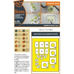 La-5 (late version) painting mask for CP kit CP72015, 1/72 - Clear ...