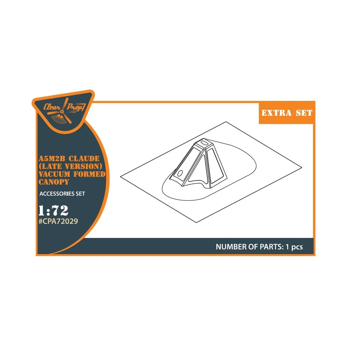 A5M2b Claude (late version) vacuum formed canopy for CP kit CP72009...