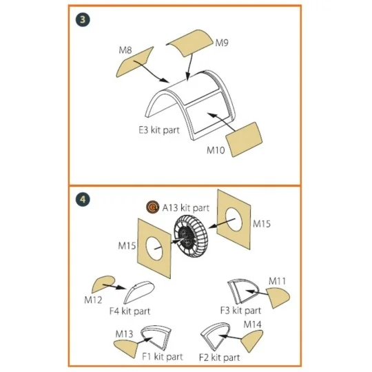 La-5 (late version) painting mask for CP kit CP72015, 1/72 - Clear ...