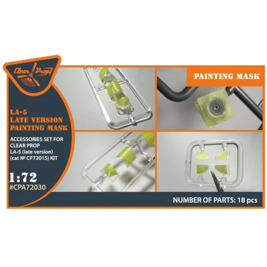 La-5 (late version) painting mask for CP kit CP72015, 1/72 - Clear ...