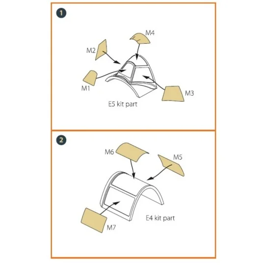 La-5 (late version) painting mask for CP kit CP72015, 1/72 - Clear ...