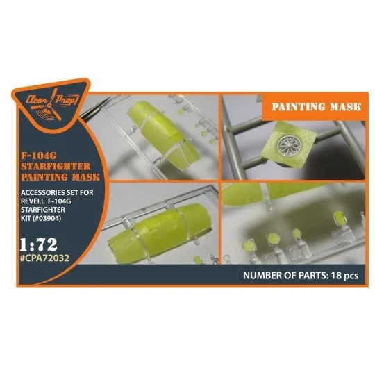 F-104G painting mask for REVELL kit, 1/72 - Clear Prop Accessories ...