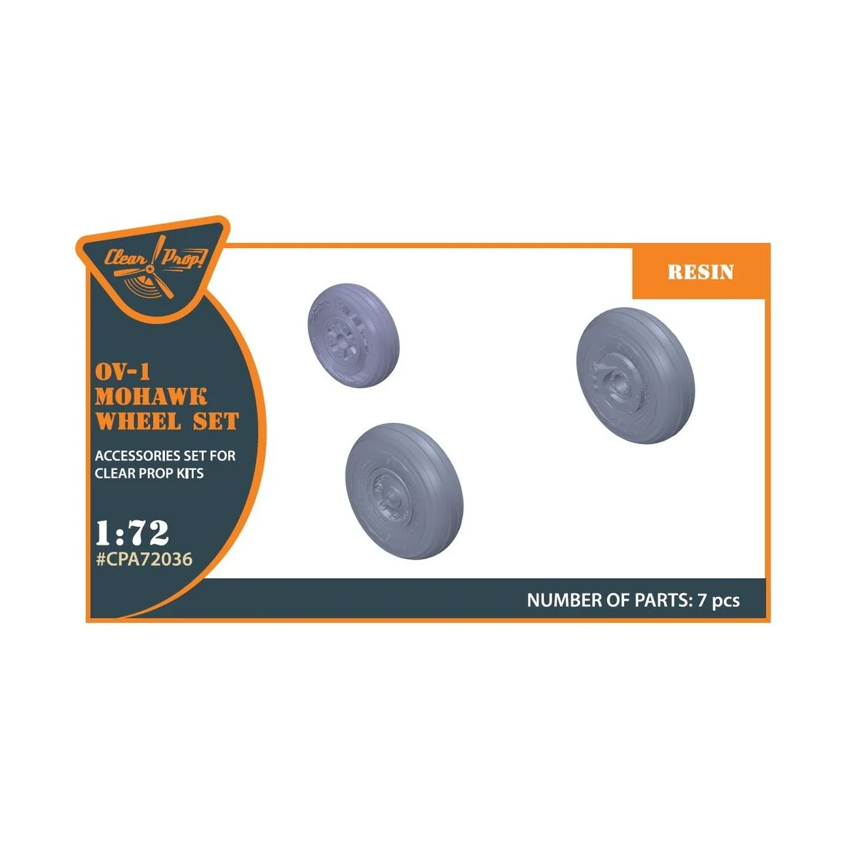 OV-1 A/B/C/D Mohawk wheels set for CP kit ??72016, 1/72 - Clear Pro...