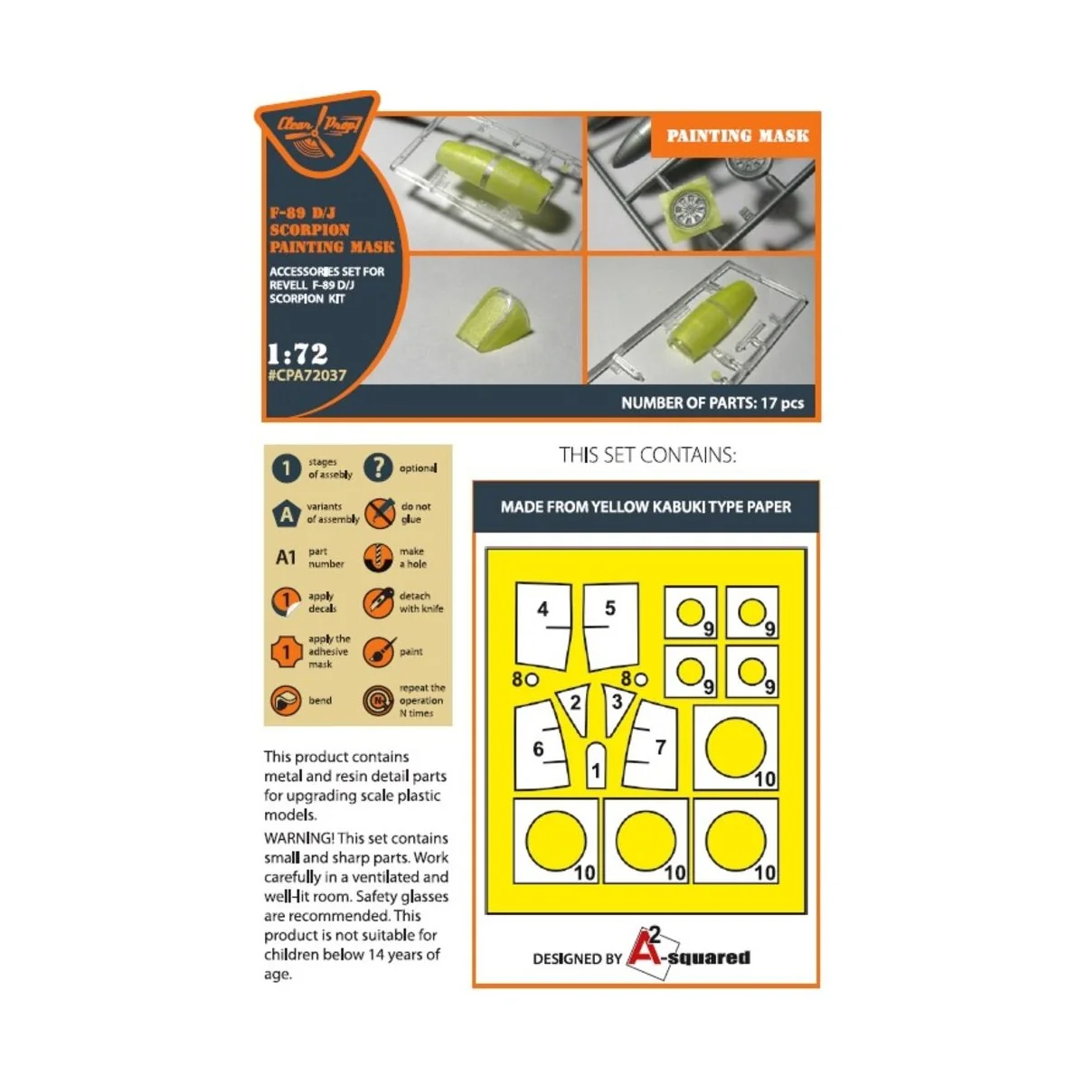 F-89 D/J painting mask for REVELL kit, 1/72 - Clear Prop Accessorie... F-89 D/J painting mask for REVELL kit, 1/72 - Clear Prop Accessorie...