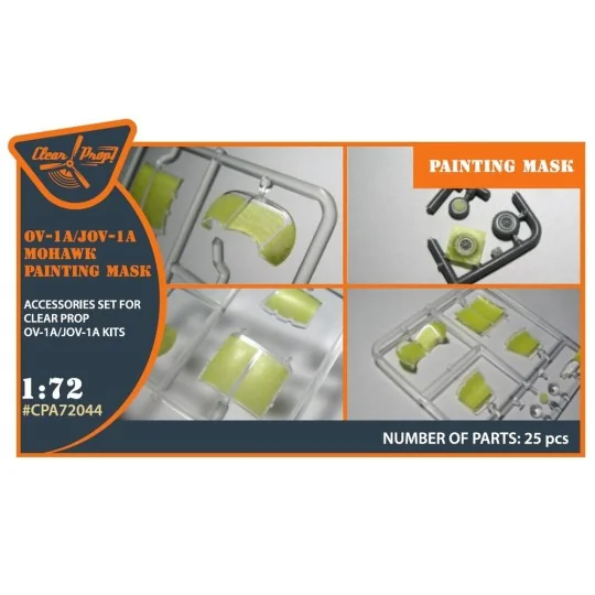 OV-1 A/JOV-1A Mohawk painting mask for CP kit CP72016, 1/72 - Clear...