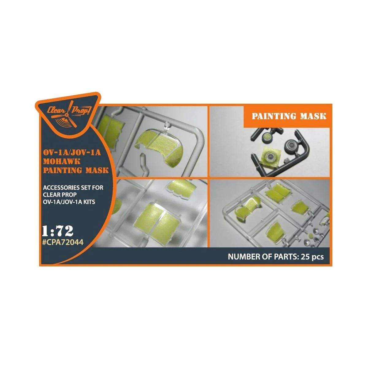 OV-1 A/JOV-1A Mohawk painting mask for CP kit CP72016, 1/72 - Clear...