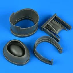 P-47D Thunderbolt cowling & engine flaps (closed) MINIART, 1/48 - Q...