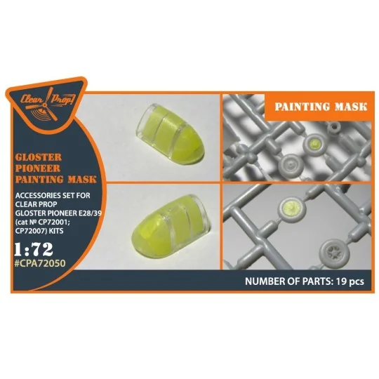 Gloster E28/39 Pioneer painting mask for CP kits CP72001/CP72007, 1... Gloster E28/39 Pioneer painting mask for CP kits CP72001/CP72007, 1...