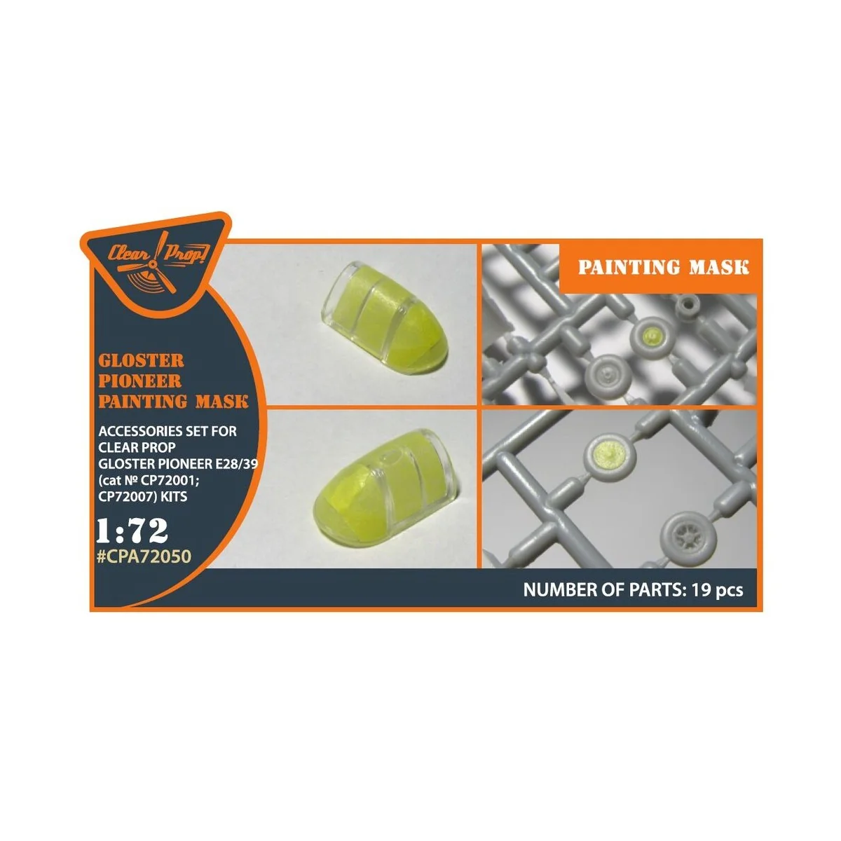 Gloster E28/39 Pioneer painting mask for CP kits CP72001/CP72007, 1... Gloster E28/39 Pioneer painting mask for CP kits CP72001/CP72007, 1...