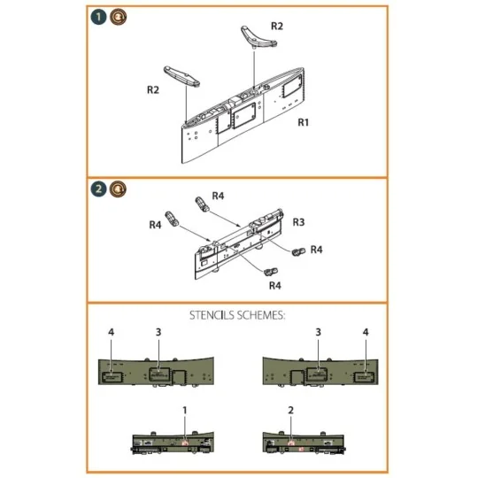 OV-1 A/B/C/D Mohawk pylons for CP kit, 1/72 - Clear Prop Accessorie...