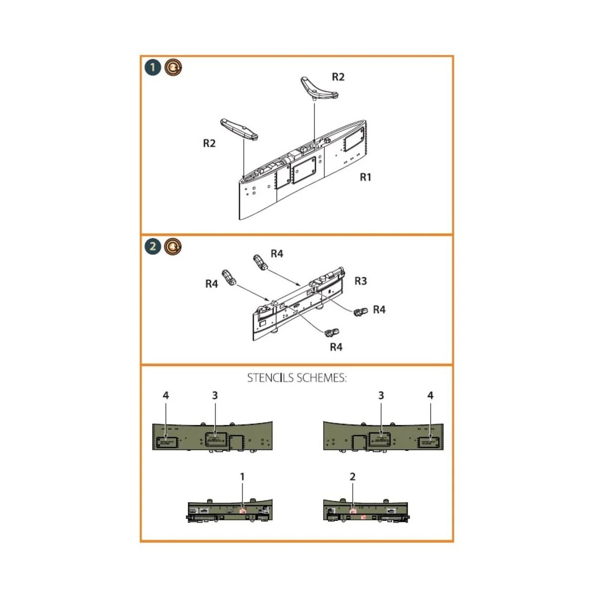 OV-1 A/B/C/D Mohawk pylons for CP kit, 1/72 - Clear Prop Accessorie...