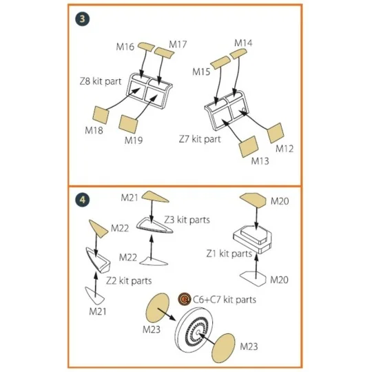 A5M2b Claude (early version) painting mask for CP kits CP72006/CP72...