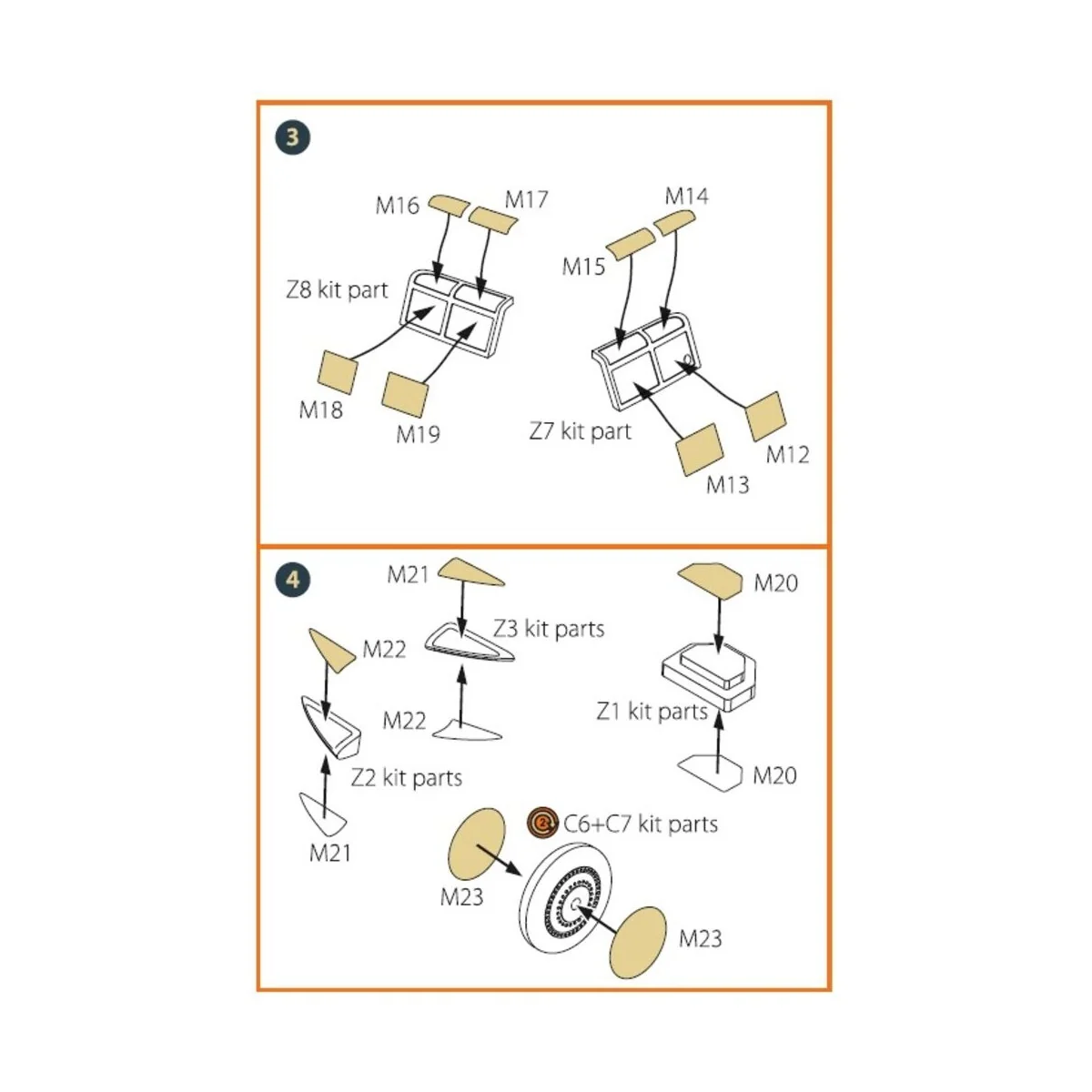 A5M2b Claude (early version) painting mask for CP kits CP72006/CP72...