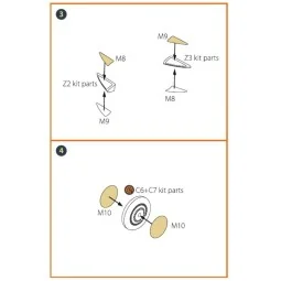 A5M2b Claude (late version) painting mask for CP kit CP72009, 1/72 ...