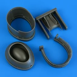 P-47D Thunderbolt cowling & cooling flaps (opened) für MINIART - Qu...