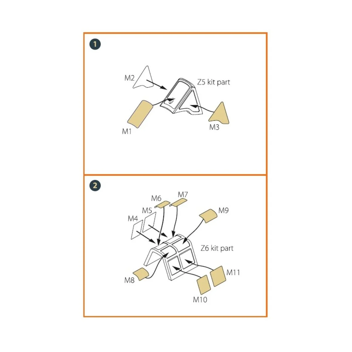 A5M2b Claude (early version) painting mask for CP kits CP72006/CP72...