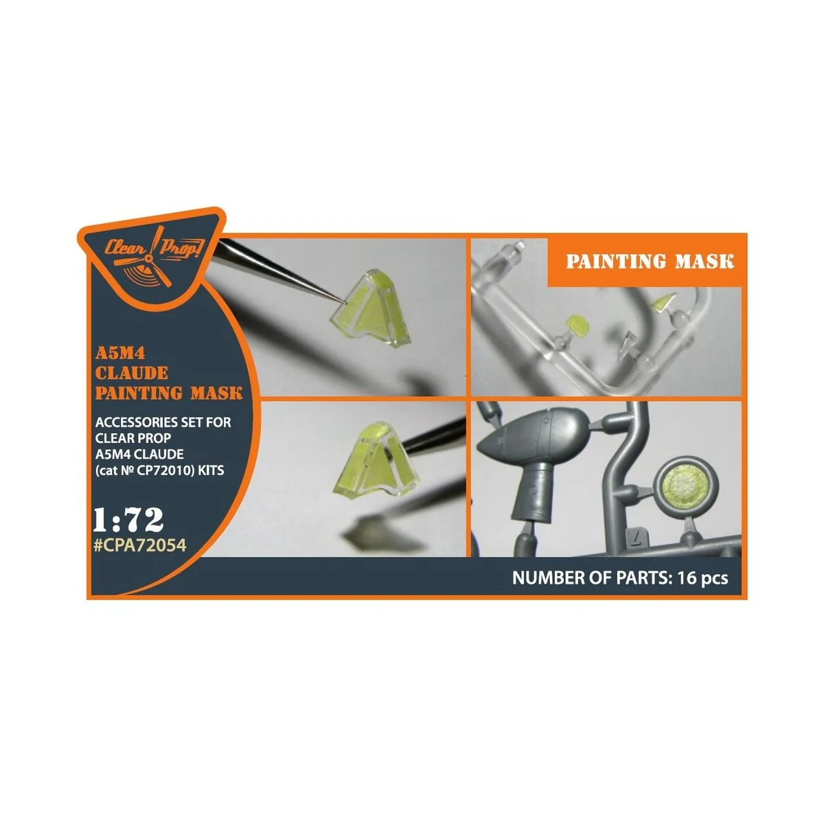 A5M4 Claude painting mask for CP kit CP72010, 1/72 - Clear Prop Acc... A5M4 Claude painting mask for CP kit CP72010, 1/72 - Clear Prop Acc...