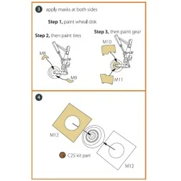 Super Etendard painting mask for Academy kits, 1/72 - Clear Prop Ac...
