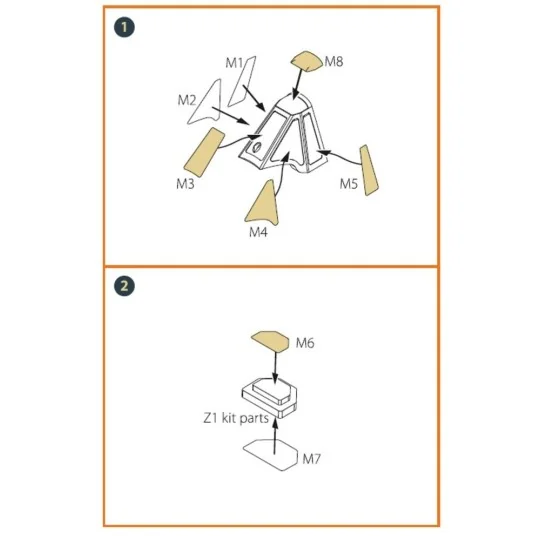 A5M4 Claude painting mask for CP kit CP72010, 1/72 - Clear Prop Acc... A5M4 Claude painting mask for CP kit CP72010, 1/72 - Clear Prop Acc...