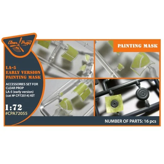La-5 (early version) painting mask for CP kit CP72014, 1/72 - Clear... La-5 (early version) painting mask for CP kit CP72014, 1/72 - Clear...