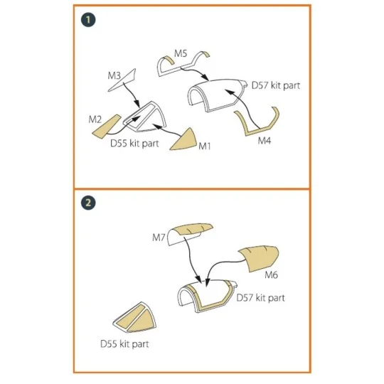 Super Etendard painting mask for Academy kits, 1/72 - Clear Prop Ac...