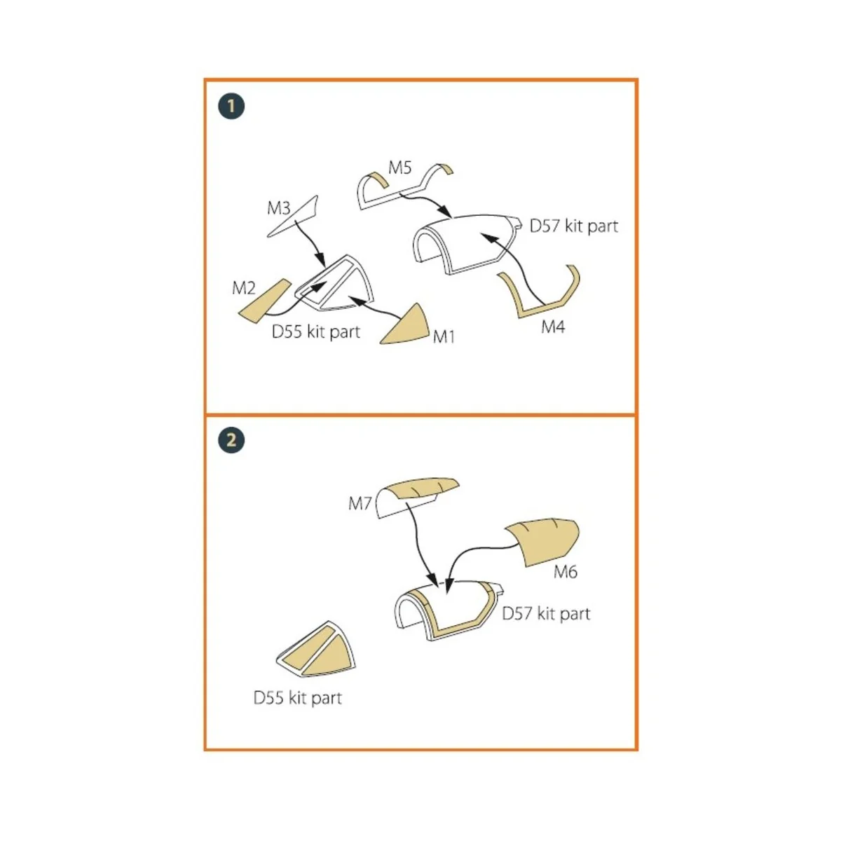 Super Etendard painting mask for Academy kits, 1/72 - Clear Prop Ac...