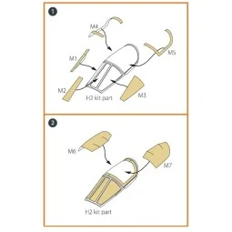 Jaguar A painting mask for Hobby Boss kit, 1/72 - Clear Prop Access...