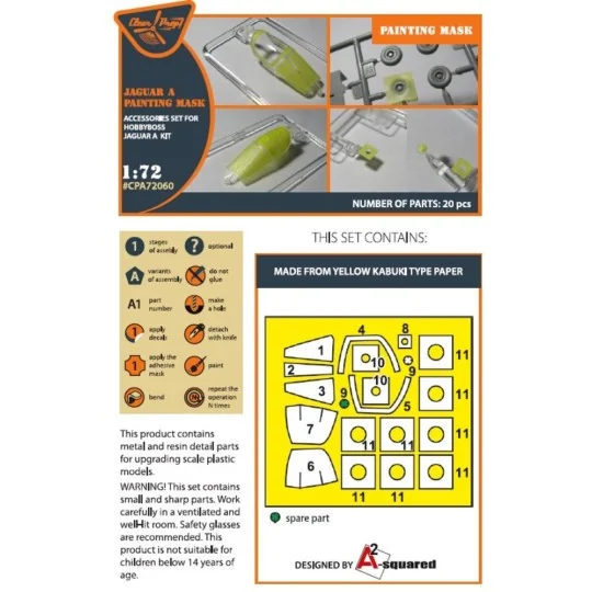 Jaguar A painting mask for Hobby Boss kit, 1/72 - Clear Prop Access... Jaguar A painting mask for Hobby Boss kit, 1/72 - Clear Prop Access...