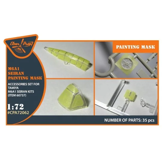 M6A1 Seiran painting mask for Tamiya kit 60737, 1/72 - Clear Prop A...