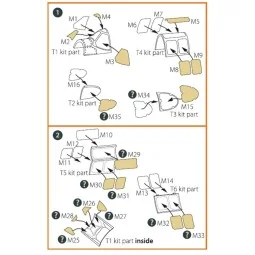 P-51B/C Mustang painting mask for Arma Hobby kits, 1/72 - Clear Pro...