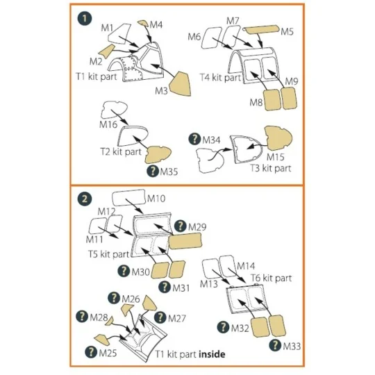 P-51B/C Mustang painting mask for Arma Hobby kits, 1/72 - Clear Pro... P-51B/C Mustang painting mask for Arma Hobby kits, 1/72 - Clear Pro...