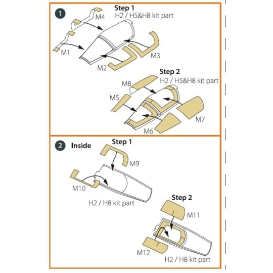 Mirage 2000C painting mask for Modelsvit kit 72073, 1/72 - Clear Pr...