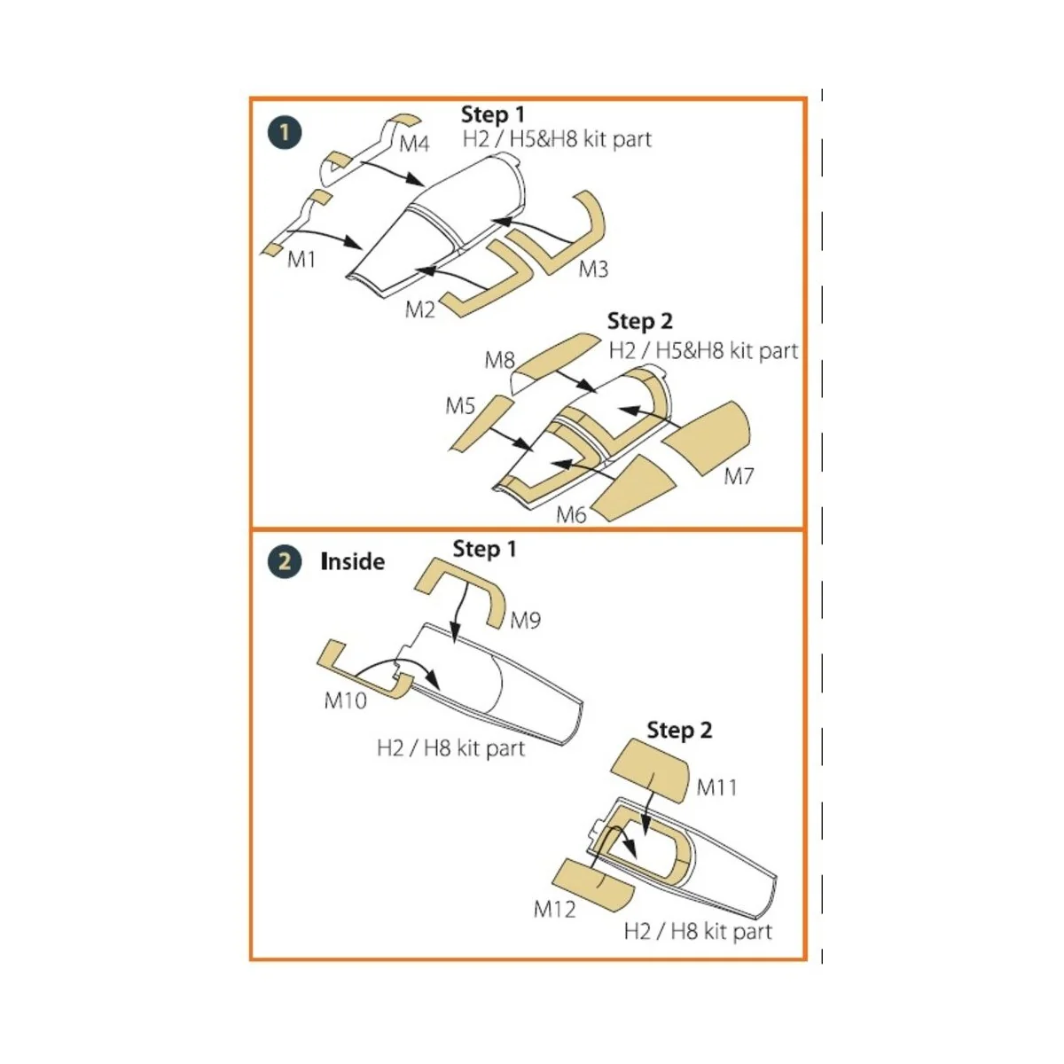 Mirage 2000C painting mask for Modelsvit kit 72073, 1/72 - Clear Pr...