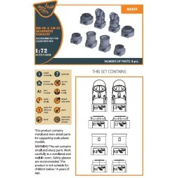 UH-2C/HH-2D SEASPRITE resin exhaust for CP kit CP72017/CP72018, 1/7...