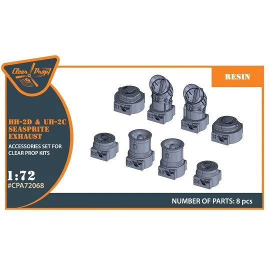 UH-2C/HH-2D SEASPRITE resin exhaust for CP kit CP72017/CP72018, 1/7...