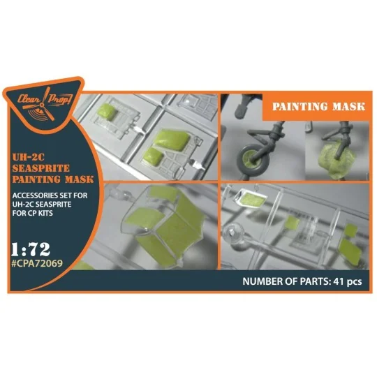 UH-2C SEASPRITE for CP kit painting mask, 1/72 - Clear Prop Accesso...