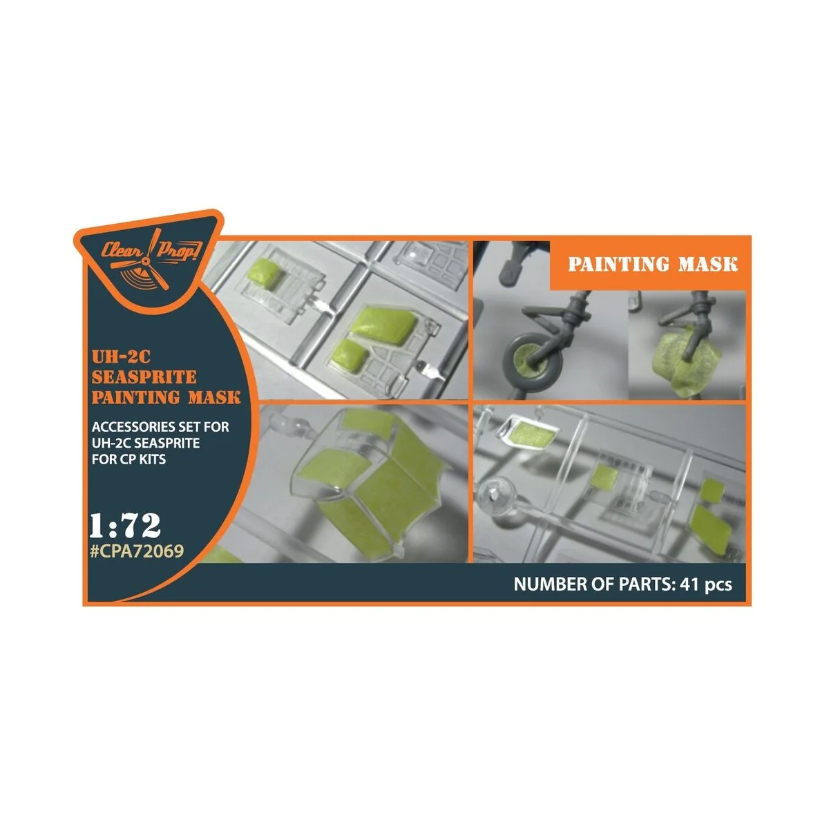UH-2C SEASPRITE for CP kit painting mask, 1/72 - Clear Prop Accesso...