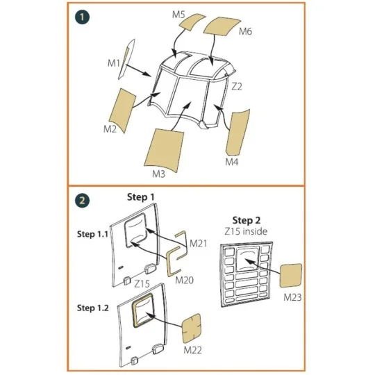 UH-2C SEASPRITE for CP kit painting mask, 1/72 - Clear Prop Accesso...