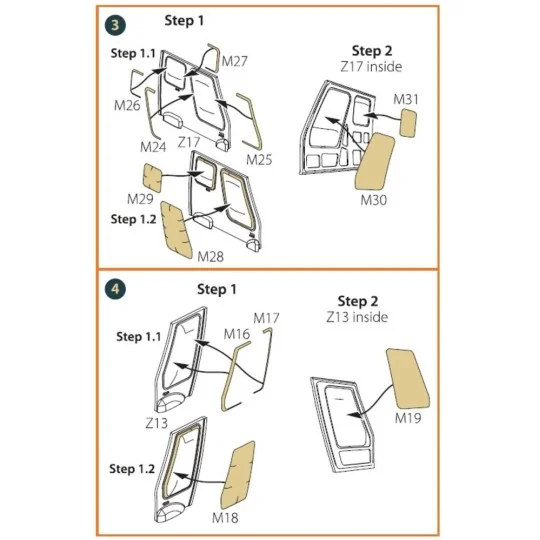 UH-2C SEASPRITE for CP kit painting mask, 1/72 - Clear Prop Accesso...