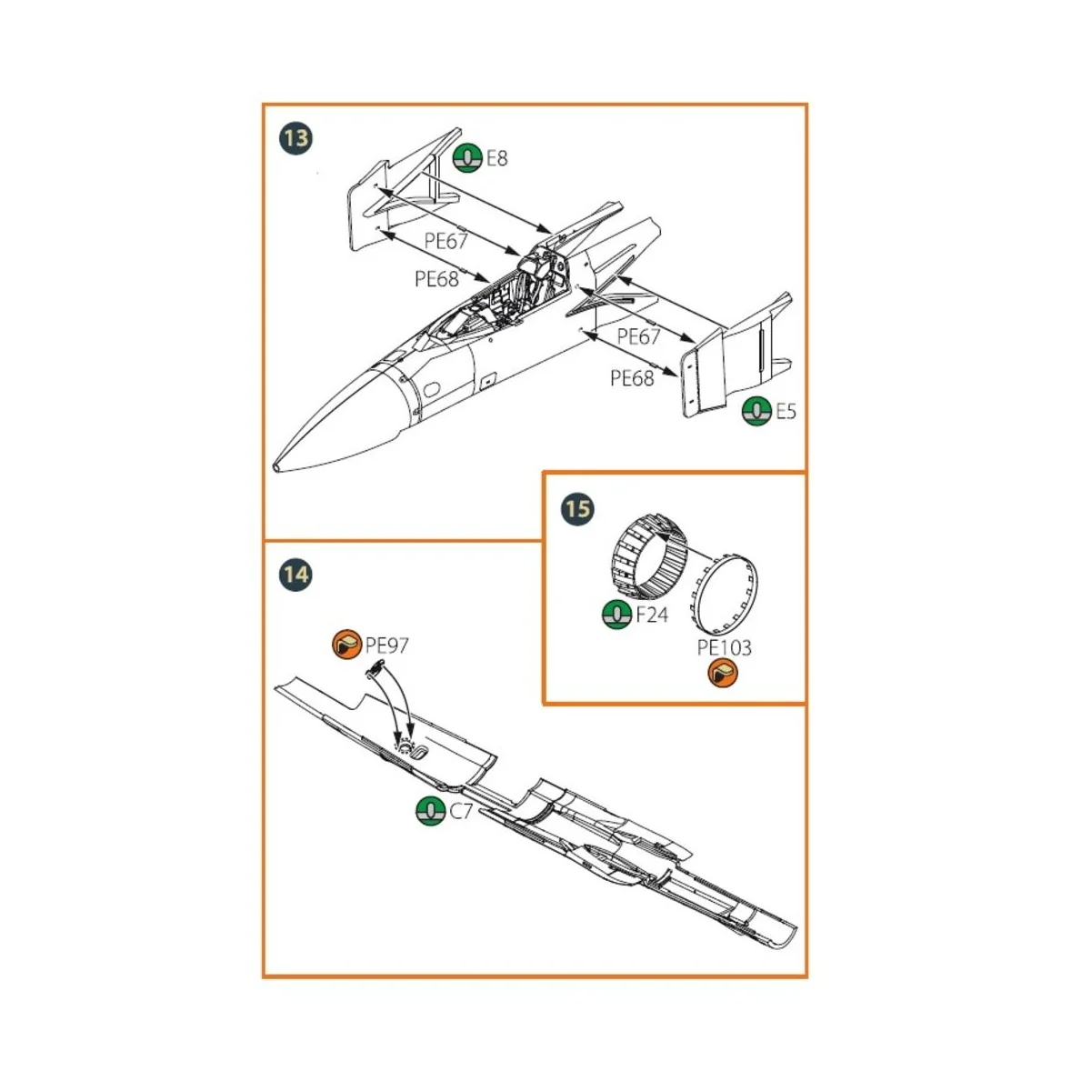 MiG-23ML, MLD, P, MLAE PE set for CP kits, 1/72 - Clear Prop Access... MiG-23ML, MLD, P, MLAE PE set for CP kits, 1/72 - Clear Prop Access...
